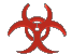 Red Spinning Hazardous Material Symbol